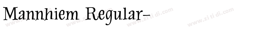 Mannhiem Regular字体转换